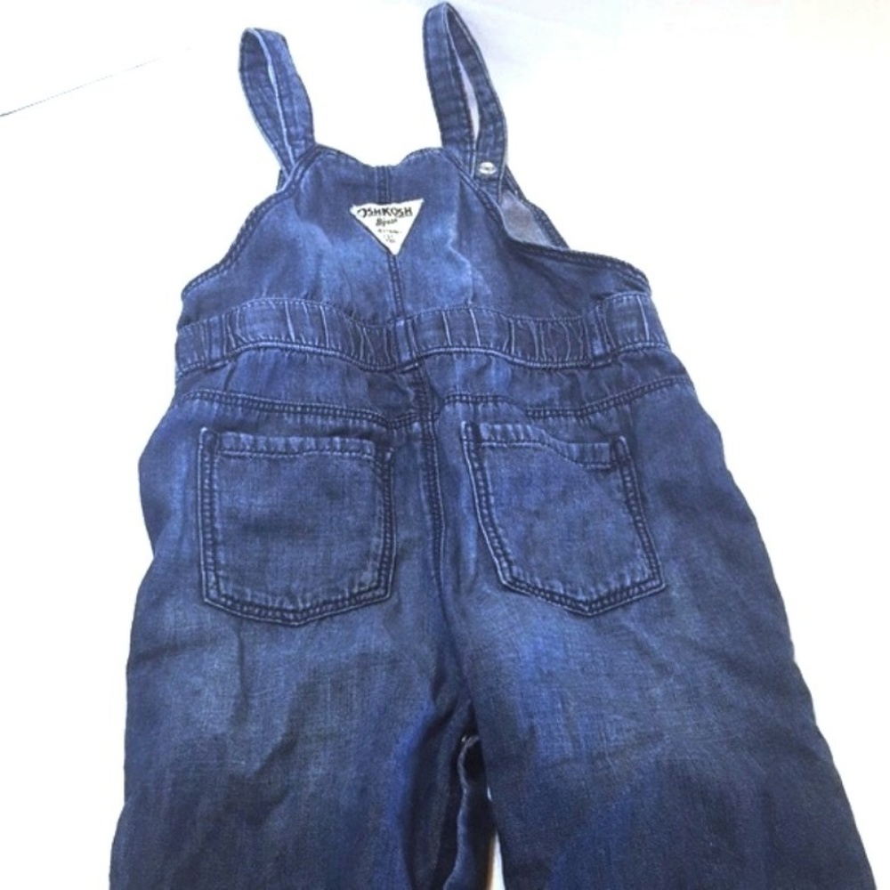 NEW Oshkosh Overalls Denim Blue Bgosh Girls 12M - Picture 6 of 6